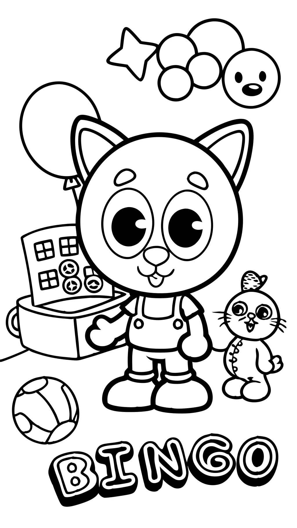 bluey bingo coloring pages